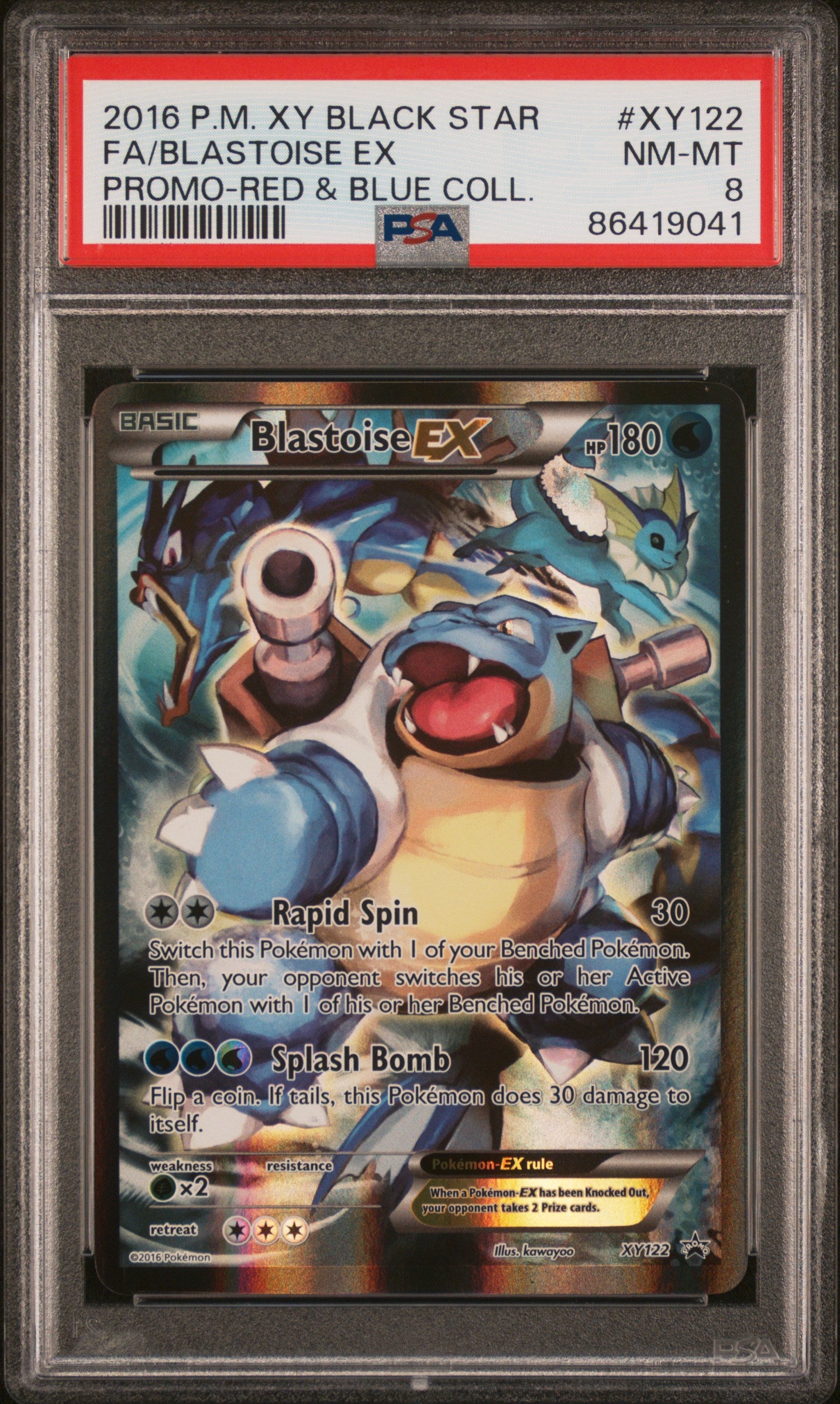 **Sequential Slabs!** PSA 8, 7, & 7 Charizard EX, Blastoise EX & Venusaur EX - Red & Blue Collection XY Promos Alternate Art Holo XY121, XY122, XY123 (Copy)
