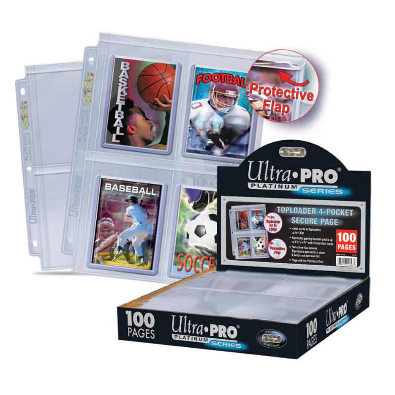 **CLEARANCE** Ultra Pro - Premium Series 4-Pocket Secure Pages for Toploaders