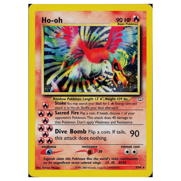 Ho-oh - Neo Revelation - 7/64 - Holo Rare (DMG - HP)