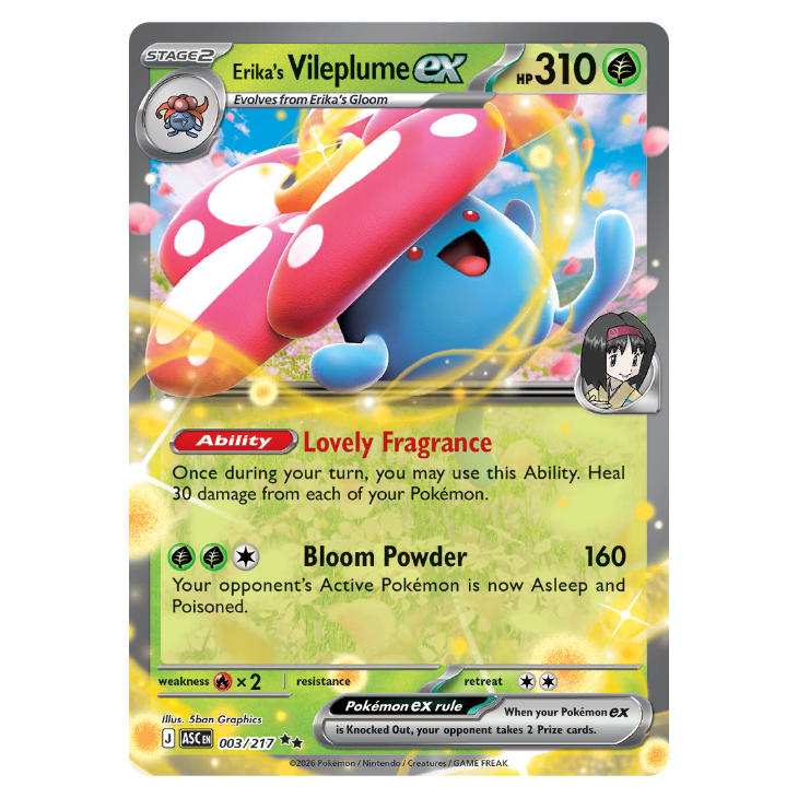 Erika's Vileplume ex - Ascended Heroes - 003/217 - Double Rare