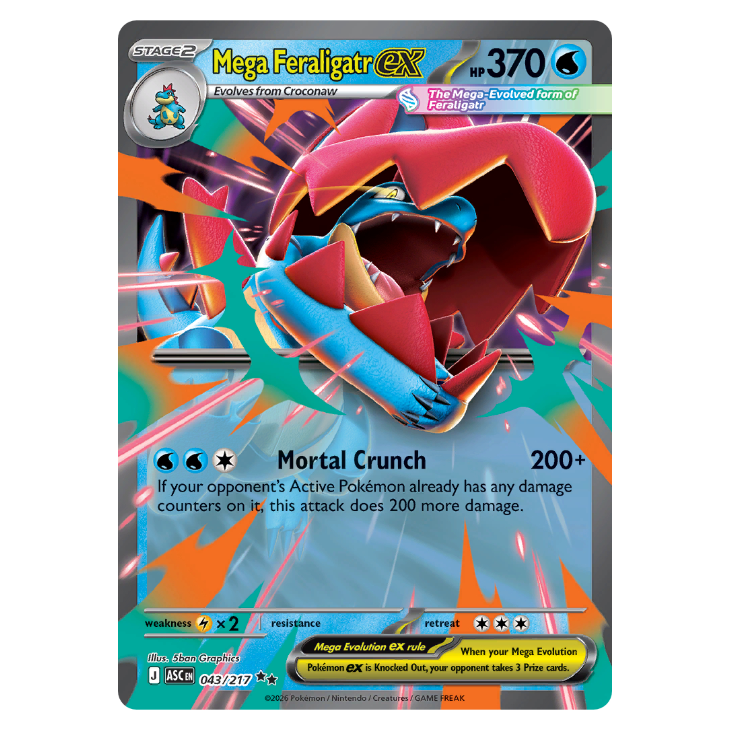 Mega Feraligatr ex - Ascended Heroes - 043/217 - Double Rare