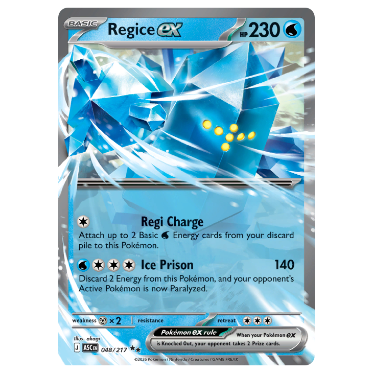 Regice ex - Ascended Heroes - 048/217 - Double Rare