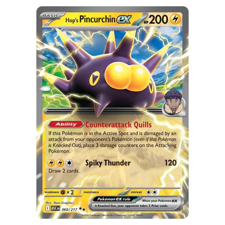 Hop's Pincurchin ex - Ascended Heroes - 068/217 - Double Rare