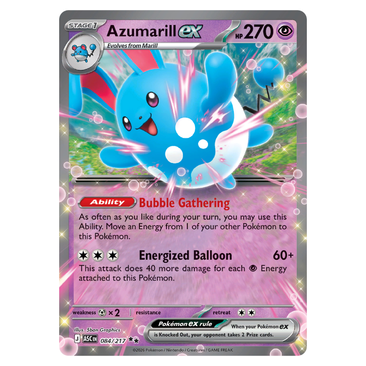 Azumarill ex - Ascended Heroes - 084/217 - Double Rare