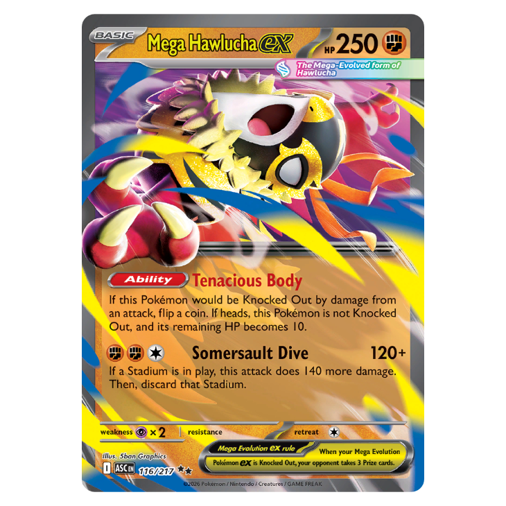 Mega Hawlucha ex - Ascended Heroes - 116/217 - Double Rare