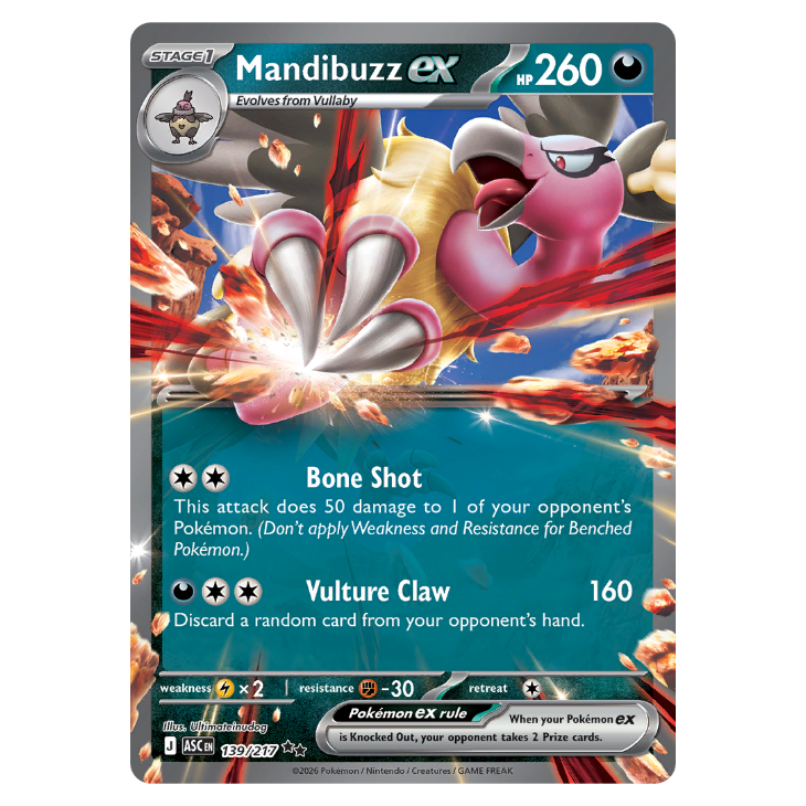 Mandibuzz ex - Ascended Heroes - 139/217 - Double Rare