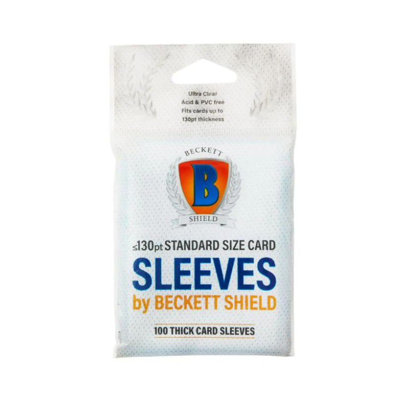 CLEARANCE** Beckett Shield - THICK/WIDE Card Sleeves - 100ct The Game Tree NZ CLEARANCE** Beckett Shield - THICK/WIDE Card Sleeves - 100ct The Game Tree NZ