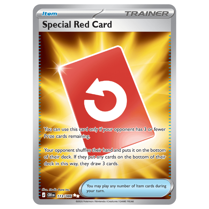 Special Red Card - Chaos Rising - 113/086 - Ultra Rare Full Art