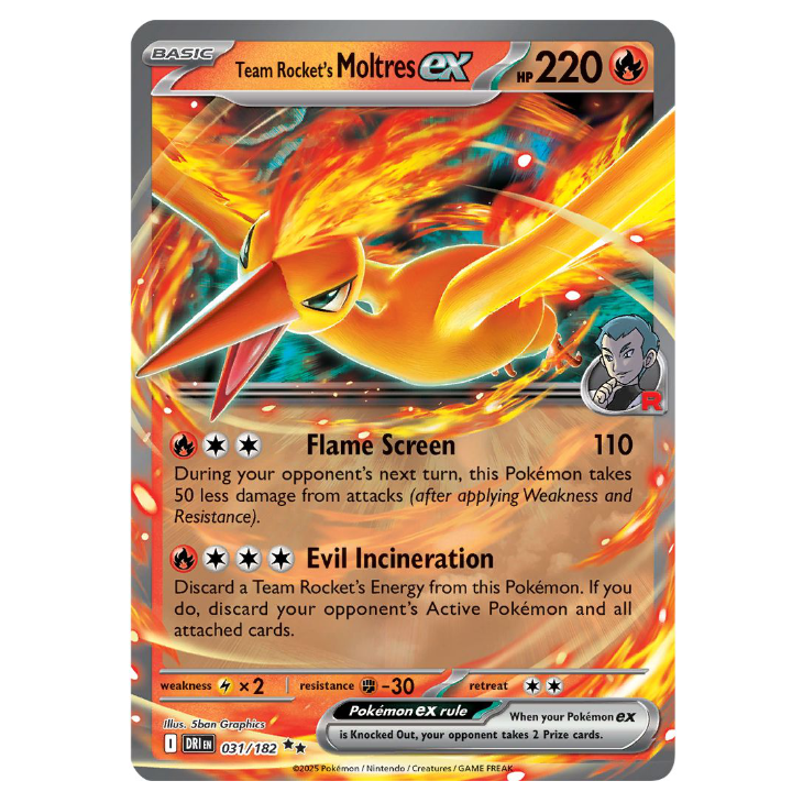 Team Rocket's Moltres ex - Destined Rivals - 031/182 - Double Rare