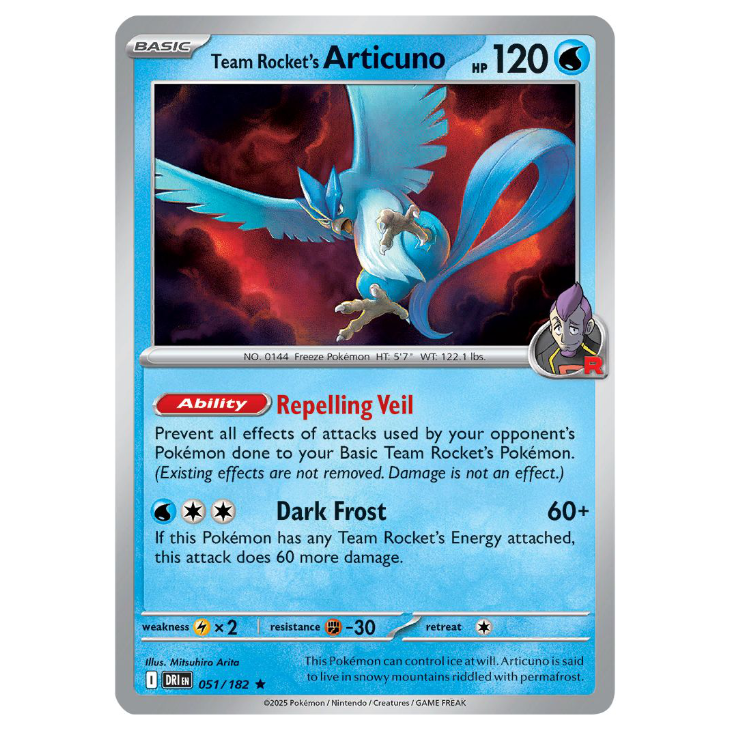 Team Rocket's Articuno - Destined Rivals - 051/182 - Holo Rare