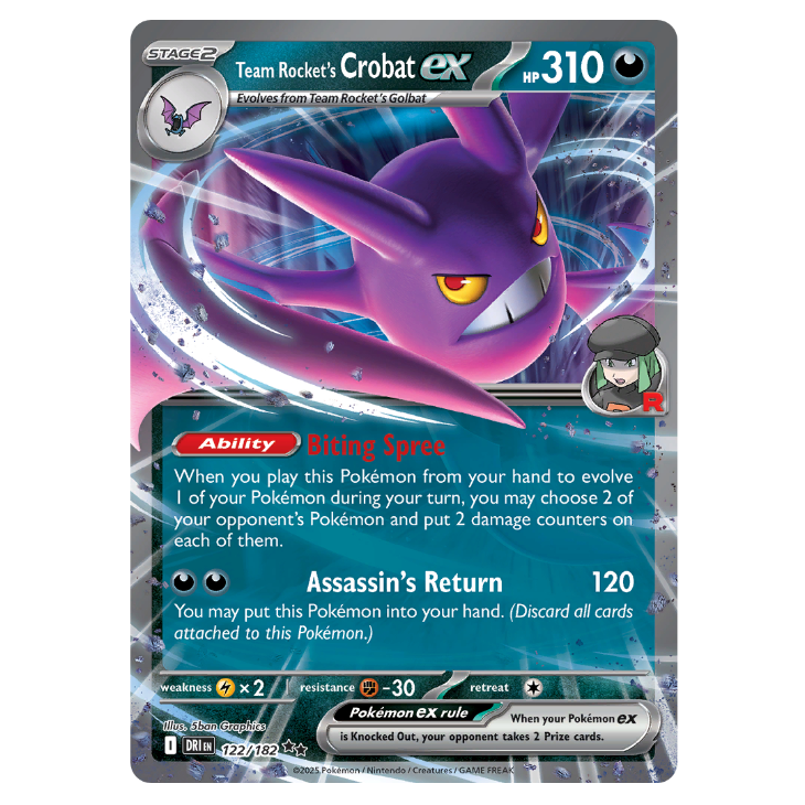 Team Rocket's Crobat ex - Destined Rivals - 122/182 - Double Rare