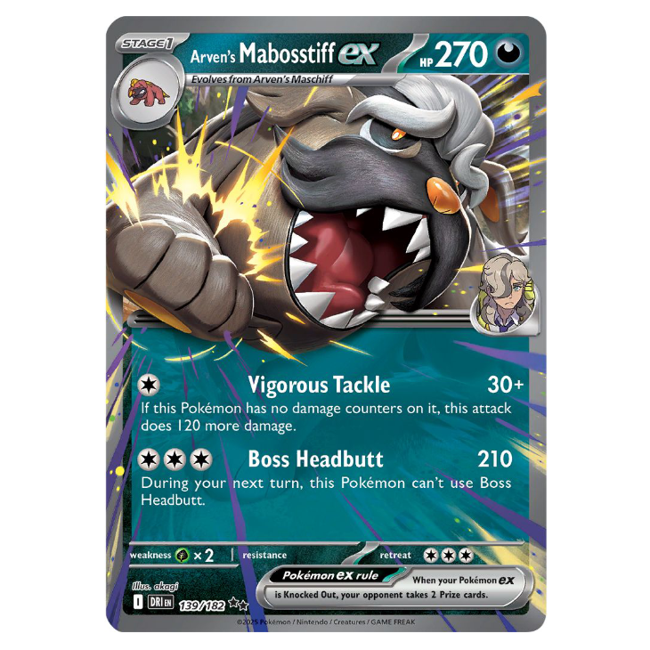 Arven's Mabosstiff ex - Destined Rivals - 139/182 - Double Rare