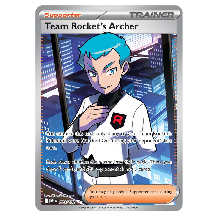Team Rocket's Archer - Destined Rivals - 223/182 - Full Art Ultra Rare