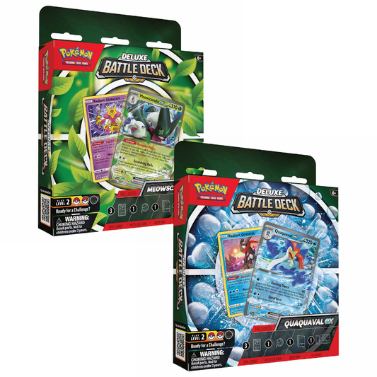 Deluxe Battle Deck featuring Meowscarada ex or Quaquaval ex