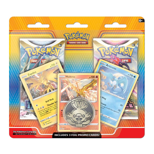 Enhanced 2-Pack Blister featuring Zapdos, Moltres & Articuno