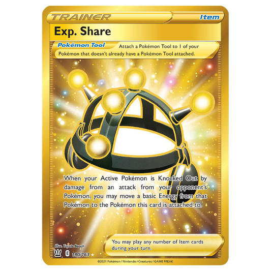Exp. Share - Battle Styles - 180/163 - Holo Gold Secret Rare