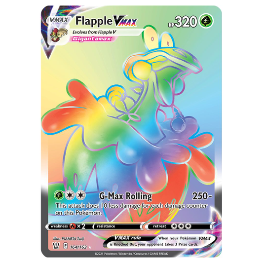 Flapple VMAX - Battle Styles - 164/163 - Holo Rainbow Secret Rare