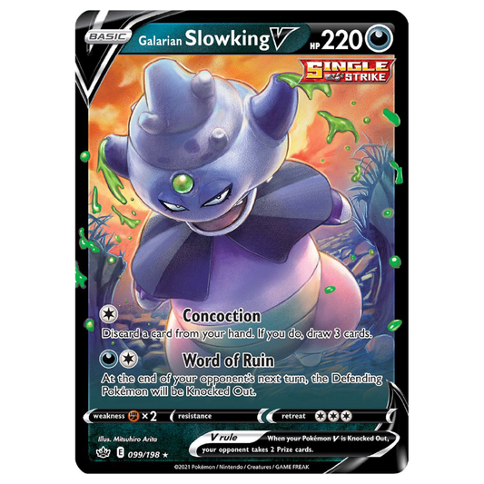 Galarian Slowking V - Chilling Reign - 099/198 - Holo Ultra Rare