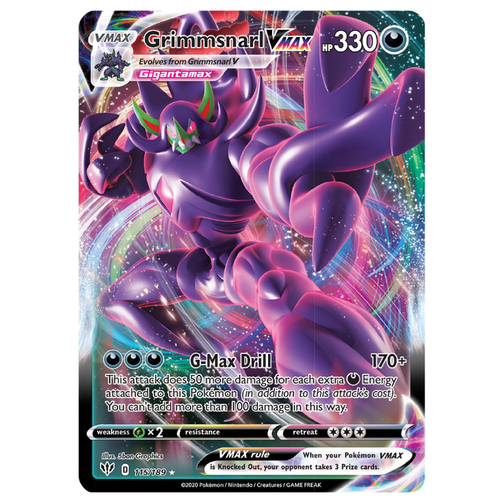 Grimmsnarl VMAX - Darkness Ablaze - 115/189 - Holo Ultra Rare VMAX