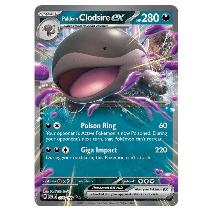 Paldean Clodsire ex - Journey Together - 094/159 - Double Rare
