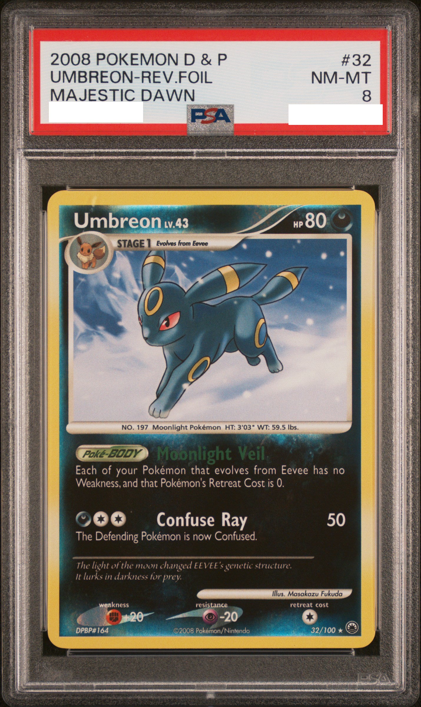 Pokemon Umbreon deals Dark Explorers- 61/108 Reverse Holo CGC 8.5