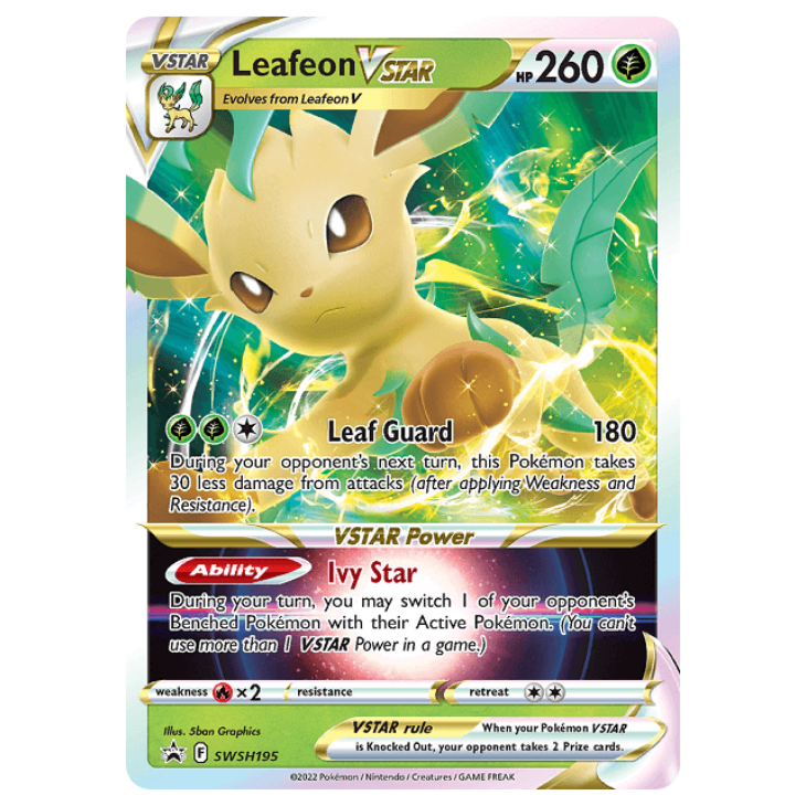 SWSH195 Leafeon VSTAR - Holo Promo The Game Tree NZ SWSH195 Leafeon VSTAR - Holo Promo The Game Tree NZ