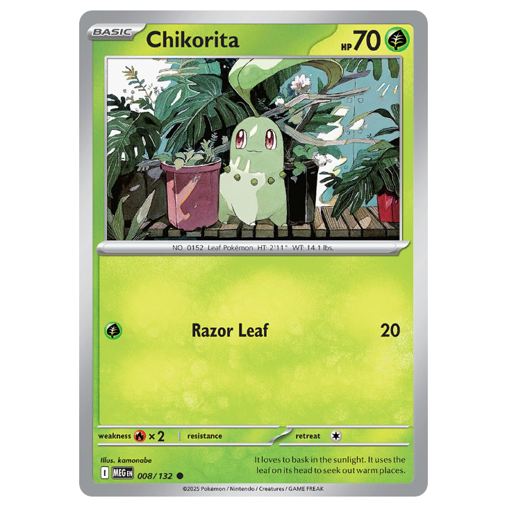 Chikorita - Mega Evolution - 008/132 - Common