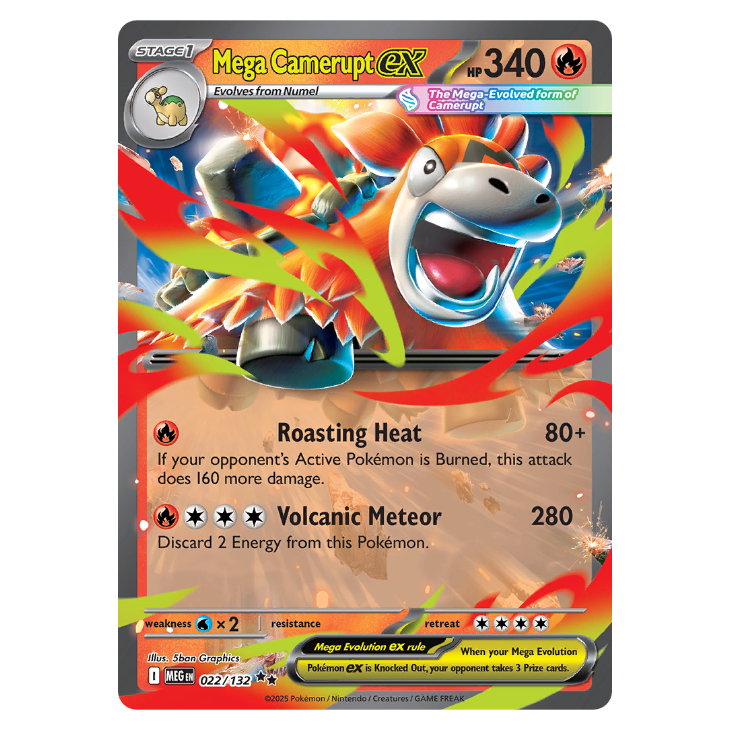 Mega Camerupt ex - Mega Evolution - 022/132 - Double Rare