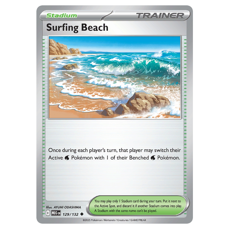 Surfing Beach - Mega Evolution - 129/132 - Uncommon – The Game Tree NZ
