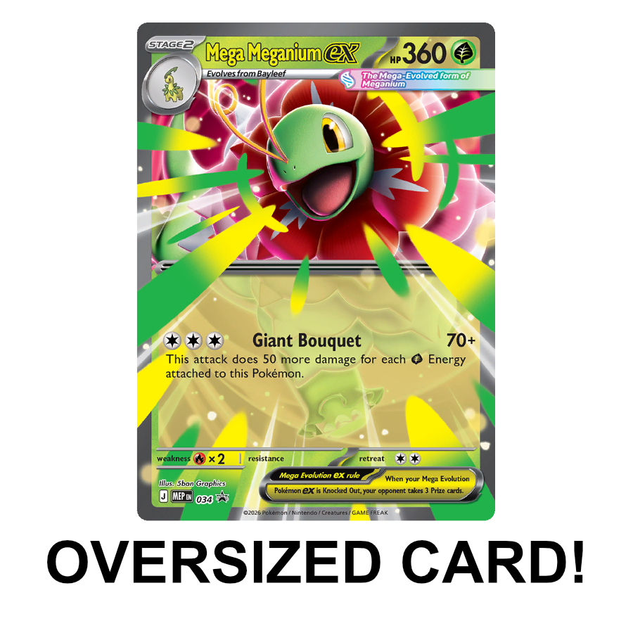 Mega Meganium ex - MEP Promo - MEP034 - Holo Lenticular Oversized Card