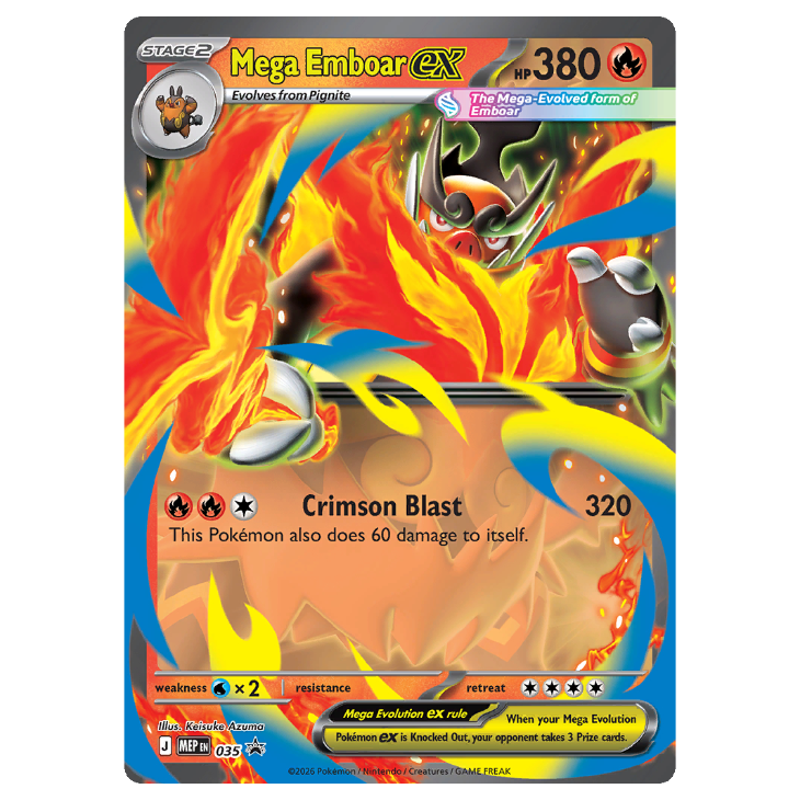 MEP035 Mega Emboar ex - Holo Promo