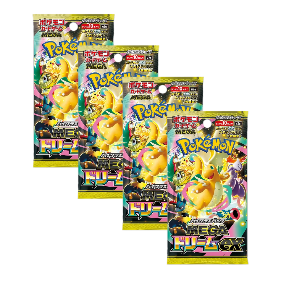 4x Mega Dream ex Booster Packs - Value Deal (m2a) *Japanese*