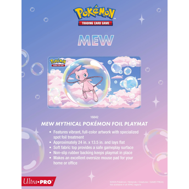 Ultra Pro - Mew Mythical Pokemon Foil Playmat