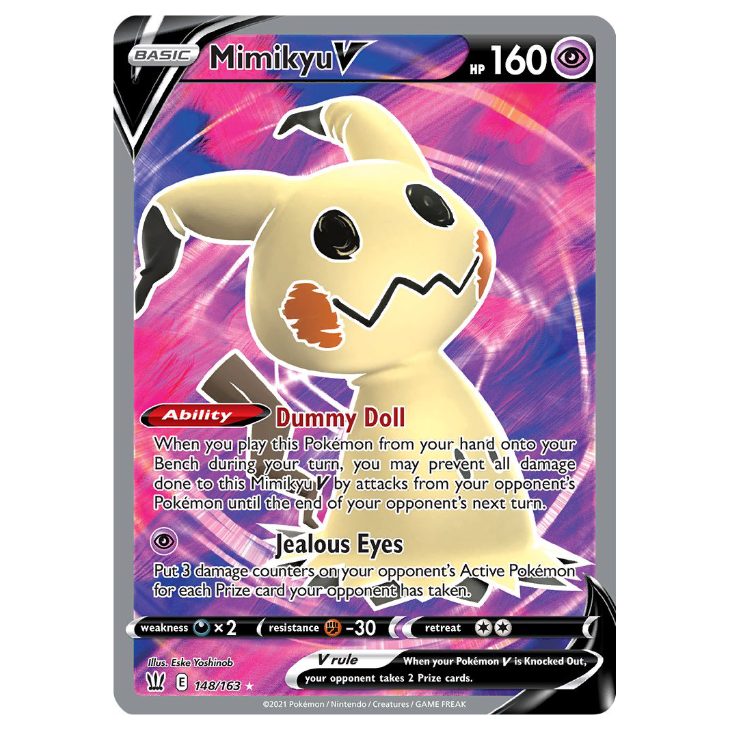 Mimikyu V - Battle Styles - 148/163 - Holo Ultra Rare Full Art