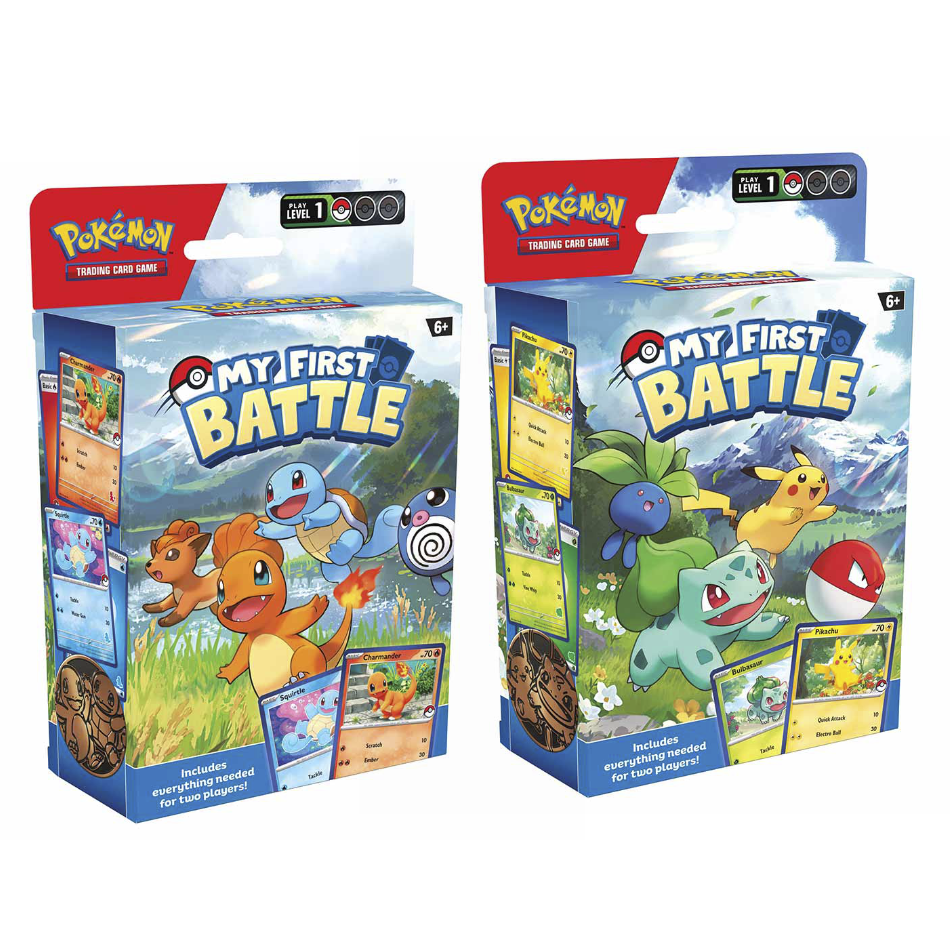 My First Battle Decks featuring Bulbasaur & Pikachu OR Charmander & Squirtle
