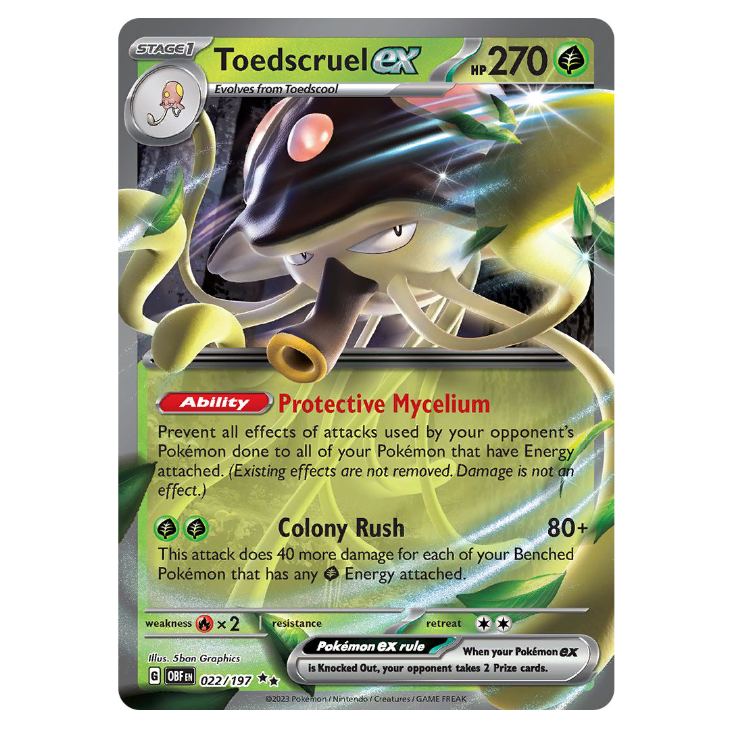 Toedscruel ex - Obsidian Flames - 022/197 - Double Rare