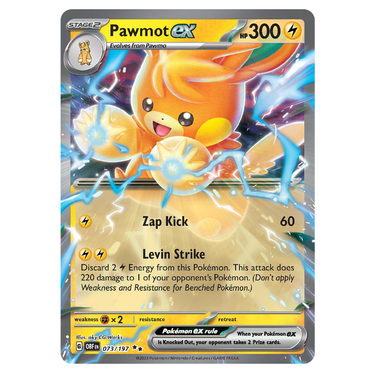 Pawmot ex - Obsidian Flames - 073/197 - Double Rare