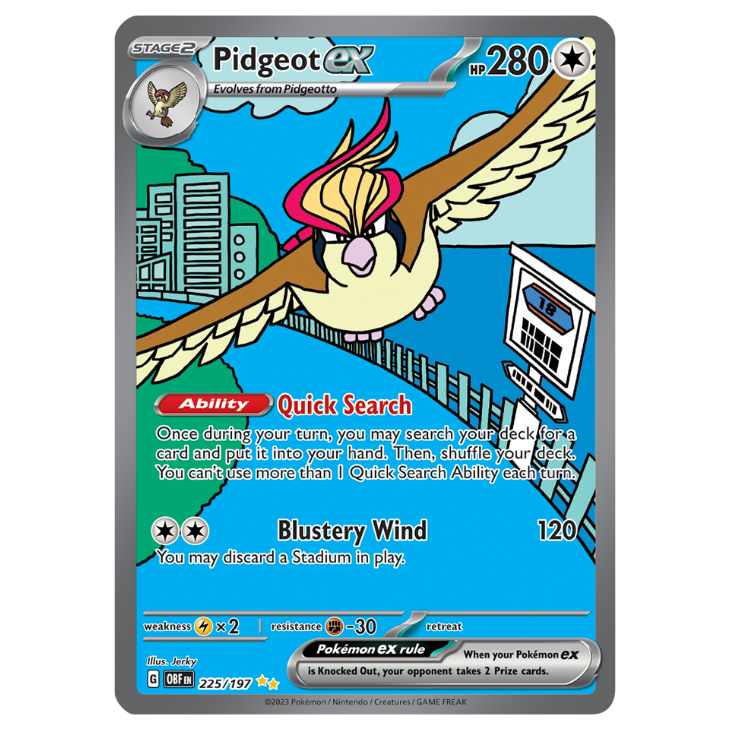Pidgeot ex - Obsidian Flames - 225/197 - SIR (LP)
