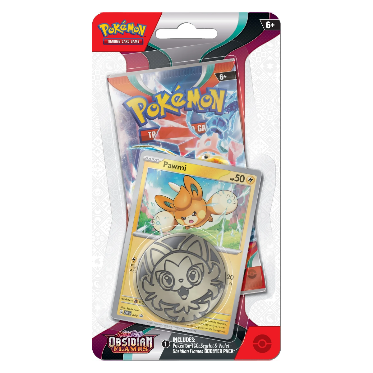 Obsidian Flames Single Booster Blister with either Pawmi or Wooper Promo