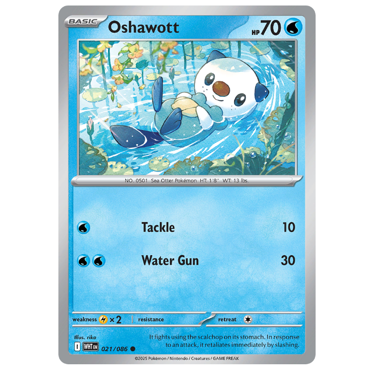 Oshawott Holo Promo - White Flare 021/086