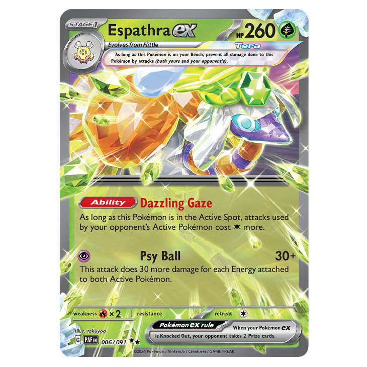 Espathra ex - Paldean Fates - 006/091 - Double Rare