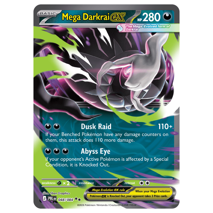 Mega Darkrai ex - Pitch Black - 048/084 - Double Rare