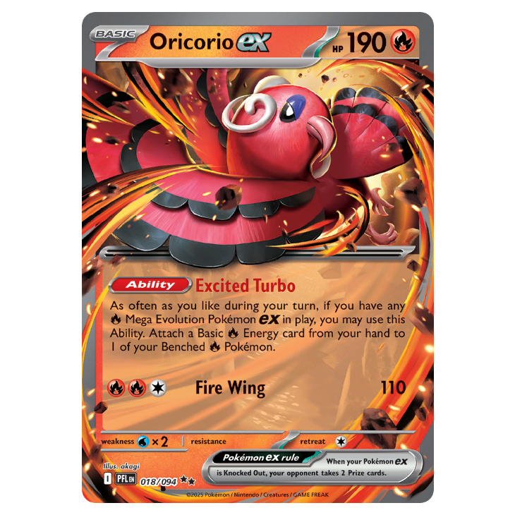 Oricorio ex - Phantasmal Flames - 018/094 - Double Rare
