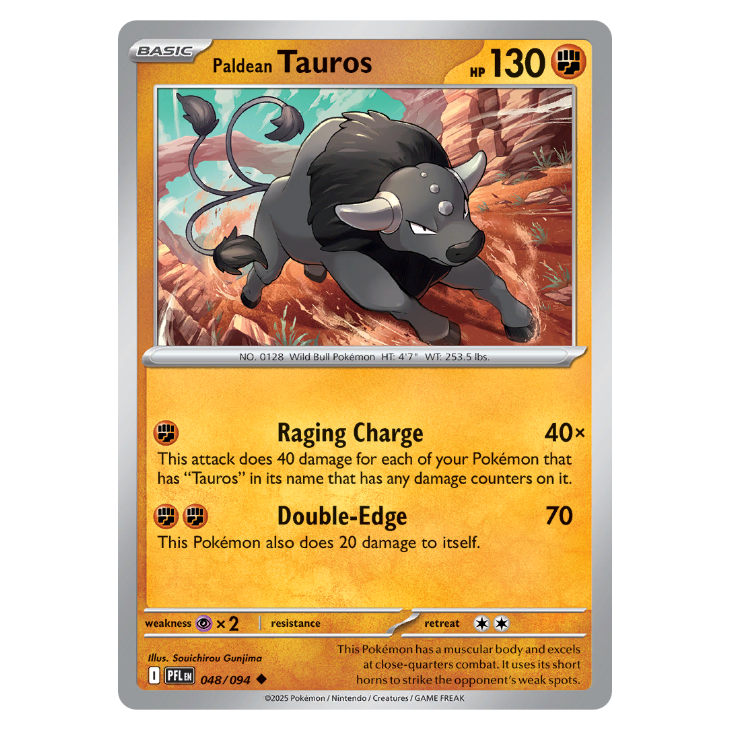 Paldean Tauros - Phantasmal Flames - 048/094 - Uncommon