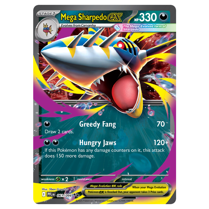 Mega Sharpedo ex - Phantasmal Flames - 061/094