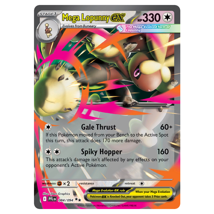 Mega Lopunny ex - Phantasmal Flames - 084/094 - Double Rare