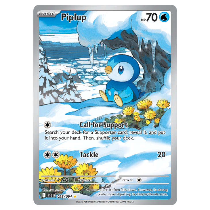 Piplup - Phantasmal Flames - 098/094 - Illustration Rare
