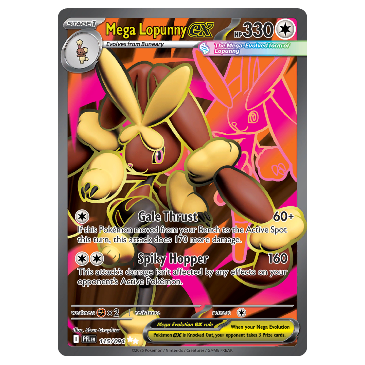 Mega Lopunny ex - Phantasmal Flames - 115/094 - Ultra Rare Full Art