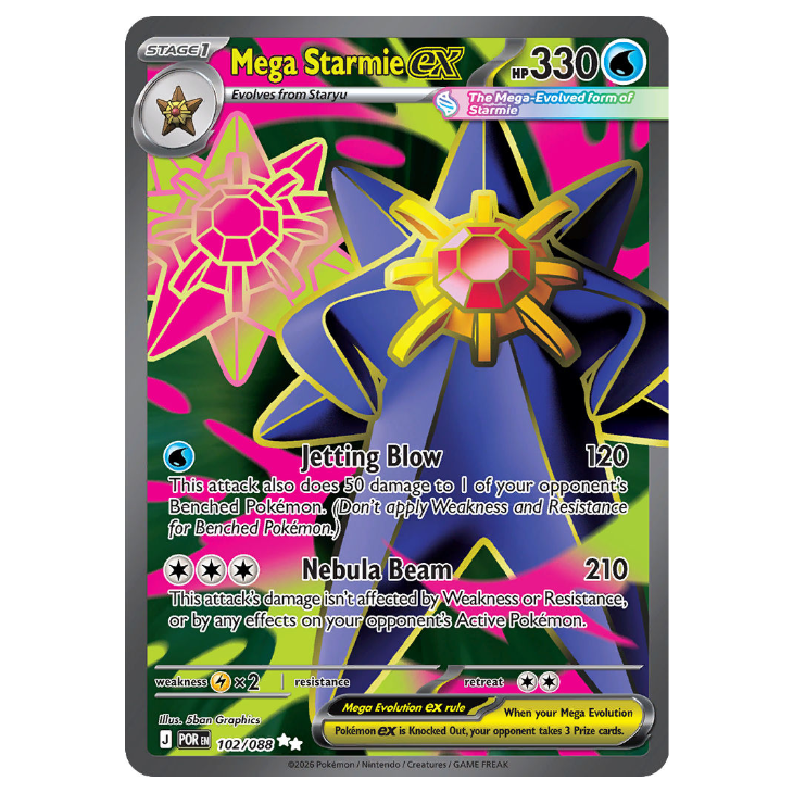 Mega Starmie ex - Perfect Order - 102/088 - Ultra Rare Full Art