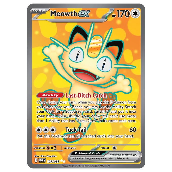 Meowth ex - Perfect Order - 107/088 - Ultra Rare Full Art